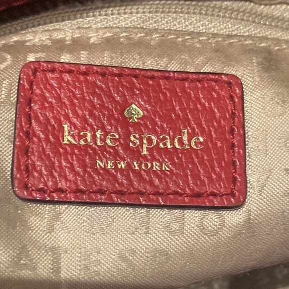 KATE SPADE red satchel purse tote - Picture 4 of 14